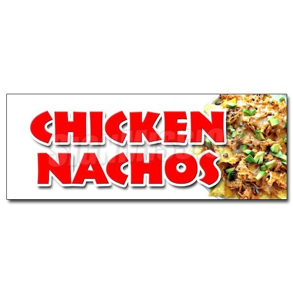 CHICKEN NACHOS DECAL sticker snack melted mexican chili taco tex mex food, D-36 Chicken Nachos